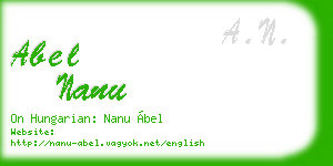abel nanu business card